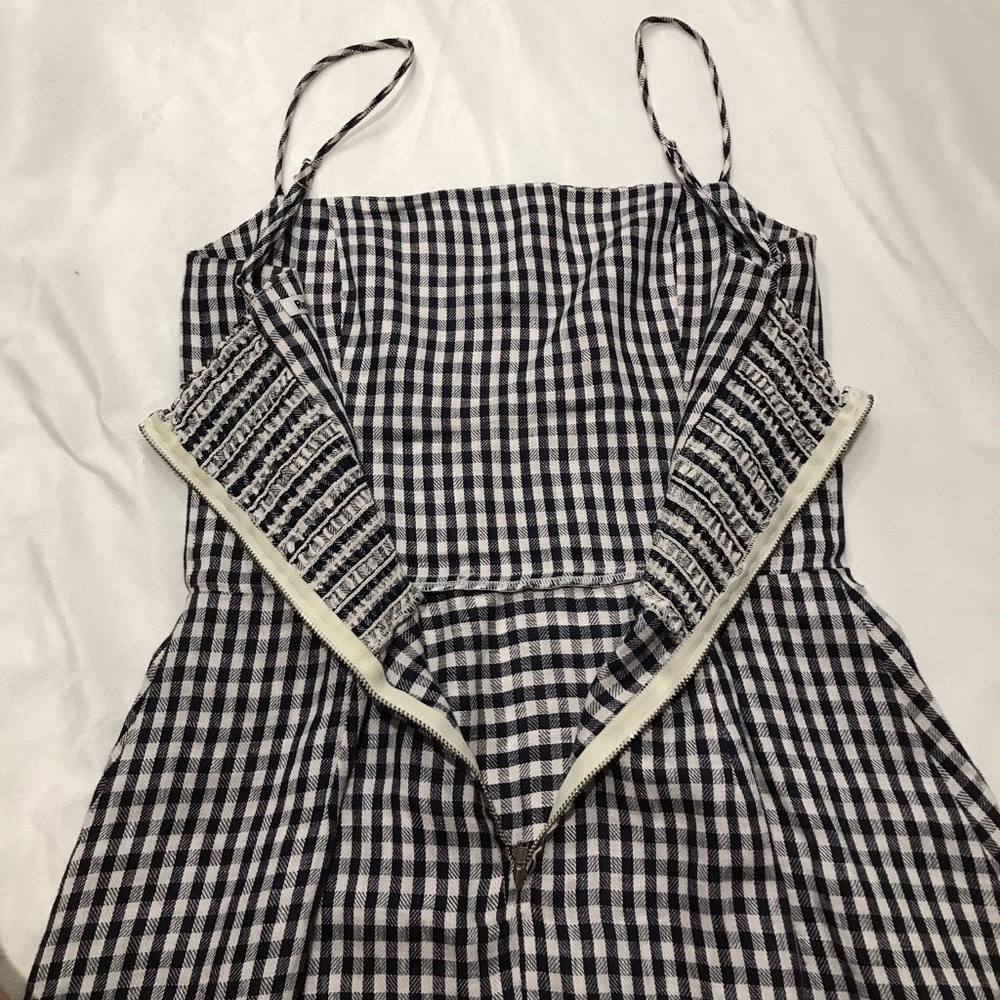 Reformation Black and White Gingham Mini Dress - Picture 7 of 8